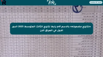 «نتائج مضمونة» بالاسم pdf رابط نتائج الثالث المتوسط 2025 الدور الأول في العراق الآن